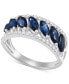 ფოტო #1 პროდუქტის Kanchan Sapphire (2-3/8 ct. t.w.) & Diamond (1/4 ct. t.w.) in 10k White Gold