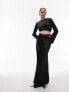 Topshop co-ord wrap waist satin top in black 34 - фото #5