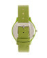 ფოტო #3 პროდუქტის Unisex Trinity Green Leatherette Strap Watch 36mm