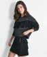 ფოტო #4 პროდუქტის Women's Embellished-Fringe Long-Sleeve Crewneck Top