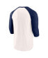 ფოტო #2 პროდუქტის Men's White, Navy Detroit Tigers Backdoor Slider Raglan 3/4-Sleeve T-shirt