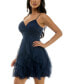 ფოტო #8 პროდუქტის Juniors' Glitter Tulle Sleeveless Fit & Flare Dress