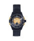 ფოტო #1 პროდუქტის Men Solstice Automatic Semi-Skeleton Leather Strap Watch - Black/Gold