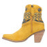 Dingo Bandida Paisley Studded Round Toe Cowboy Booties Womens Yellow Casual Boot