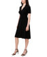 ფოტო #4 პროდუქტის Petite Short-Sleeve Side-Tied Dress