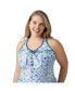 ფოტო #2 პროდუქტის Plus Size Lace Up Racerback Tankini Top