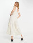 Фото #2 товара ASOS DESIGN crinkle trapeze maxi sundress in vintage cream