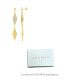 ფოტო #2 პროდუქტის Gold Long Crystal Diamond-Shaped Drop Earrings