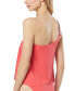 Фото #2 товара Women's Chain-Trim One-Shoulder Tankini Top