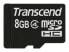 Фото #1 товара Transcend TS8GUSDC4 - 8 GB - MicroSDHC - Class 4 - Black