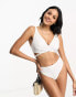 Фото #4 товара ASOS DESIGN Fuller Bust mix and match underwired wrap bikini top in white