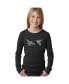 Girls Hummingbirds Word Art Long Sleeve T-Shirt