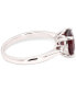 ფოტო #4 პროდუქტის Garnet (2 ct. t.w.) & Diamond (1/8 ct. t.w.) Ring in 10k White Gold