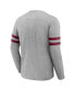 Фото #2 товара Men's NFL x Darius Rucker Collection by Heather Gray Washington Commanders Henley Long Sleeve T-shirt