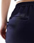 Pieces wide leg pull on trouser in navy