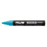 MILAN Display Box 12 Fluoglass Markers Chisel Tip 2 4 mm Blue Colour