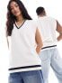 Фото #1 товара Tommy Jeans Unisex regular contrast tipping vest in white