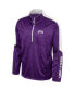 Фото #2 товара Men's Purple TCU Horned Frogs Marled Half-Zip Jacket