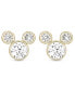 ფოტო #1 პროდუქტის Children's Cubic Zirconia Birthstone Mickey Mouse Stud Earrings in 14k Gold