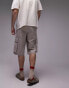 Фото #4 товара Topman long line cargo shorts in stone