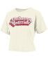 Фото #1 товара Women's White Distressed Alabama Crimson Tide Vintage-Like Easy T-shirt