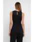 ფოტო #6 პროდუქტის Women's Pleated Straps Detail Midi Dress