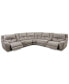 Фото #3 товара CLOSEOUT! Terrine 7-Pc. Fabric Sectional with 2 Power Motion Recliners and 2 USB Consoles, Created for Macy's