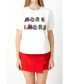 ფოტო #1 პროდუქტის Women's More Amore Embellished T- Shirt