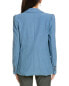 Badgley Mischka Denim Puff Sleeve Blazer Women's