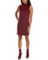 Michael Kors Collection Mock Neck Wool, Angora, & Cashmere-Blend Shift Dress