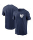 Фото #1 товара Men's Navy New York Yankees Fuse Wordmark T-shirt