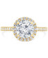 ფოტო #3 პროდუქტის Certified Lab Grown Diamond Halo Engagement Ring (2-1/2 ct. t.w.) in 14k Gold