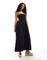 Фото #1 товара Pimkie shirred bandeau maxi dress in black