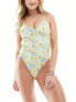 Фото #7 товара & Other Stories v neck swimsuit in floral print