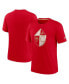 Фото #1 товара Men's Scarlet Distressed San Francisco 49ers Playback Logo Tri-Blend T-shirt