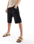 Good For Nothing carpenter denim short in washed black