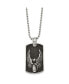 Фото #3 товара Antiqued Black IP-plated Grenade Wings Dog Tag Ball Chain