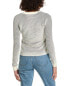 Фото #2 товара Minnie Rose Athena Textured V-Neck Sweater Women's White Xs