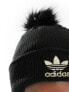 adidas Originals fur pom pom beanie in black