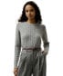 ფოტო #1 პროდუქტის Women's Classic Cable Knit Sweater with Ribbed Edges for Women