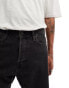 Jack & Jones loose fit denim short in washed black