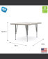 My Place Rectangular Table, Adjustable Height Legs, Table Top Height Range 14" to 23", Ready-To-Assemble, Multipurpose Kids Table