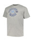 ფოტო #3 პროდუქტის Men's Heather Gray North Carolina Tar Heels Big and Tall Circle Logo T-shirt