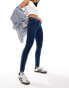 Фото #1 товара Vero Moda Elly mid rise skinny jeans in dark blue denim