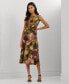 Фото #1 товара Women's Floral Twist-Front Jersey Dress