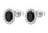 Elegant silver earrings Fancy Mystery Black FMB13