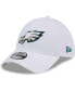 Фото #1 товара Men's White Philadelphia Eagles Main 39Thirty Flex Hat