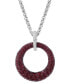 Фото #3 товара EFFY® Ruby (2-3/4 ct. t.w.) & Diamond Accent Circle 18" Pendant Necklace in Sterling Silver (Also available in Pink Sapphire & Sapphire)