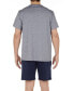 ფოტო #2 პროდუქტის Men's Cotton Comfort Short Sleeve Short Pajamas Set