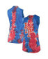 Фото #1 товара Women's Threads Red and Blue New York Mets Tie-Dye Tri-Blend Muscle Tank Top